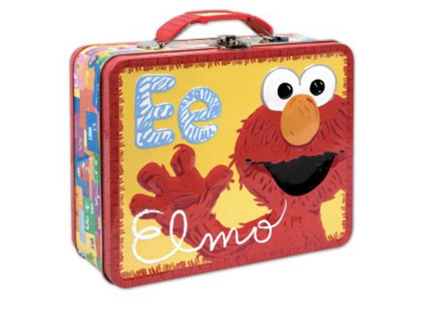 Vintage Sesame Street Embossed Elmo Ee Tin Lunch Box